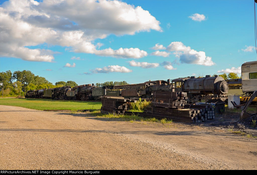 Steam Locomotives in the open area